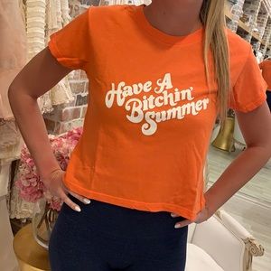 Wildfox “Summer” Cropped Tee